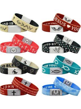 Colorful Scripture Daily Bible Verse NFC Bracelets Set - Faith-Inspired Jewelry